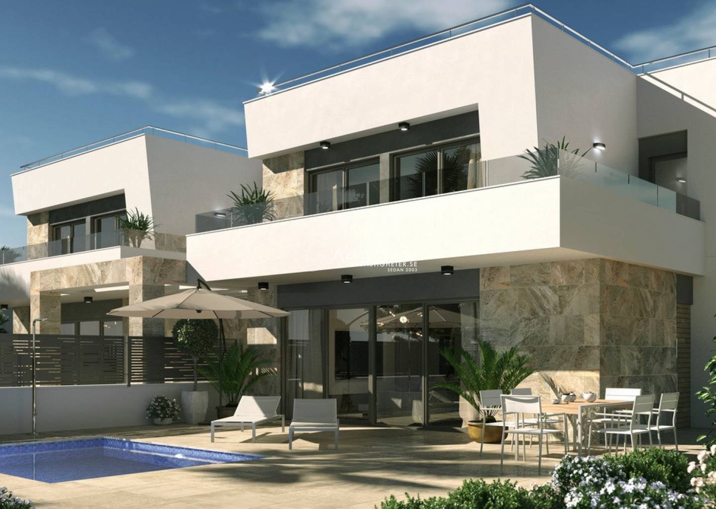 Neue Konstruktion - Villa / Doppelhaushälfte - San Miguel de Salinas